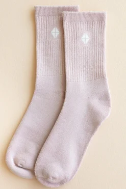 Adult Crew Socks in Blush