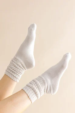Adult Scrunch Socks in Oat