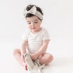 Bow Headband in Oat