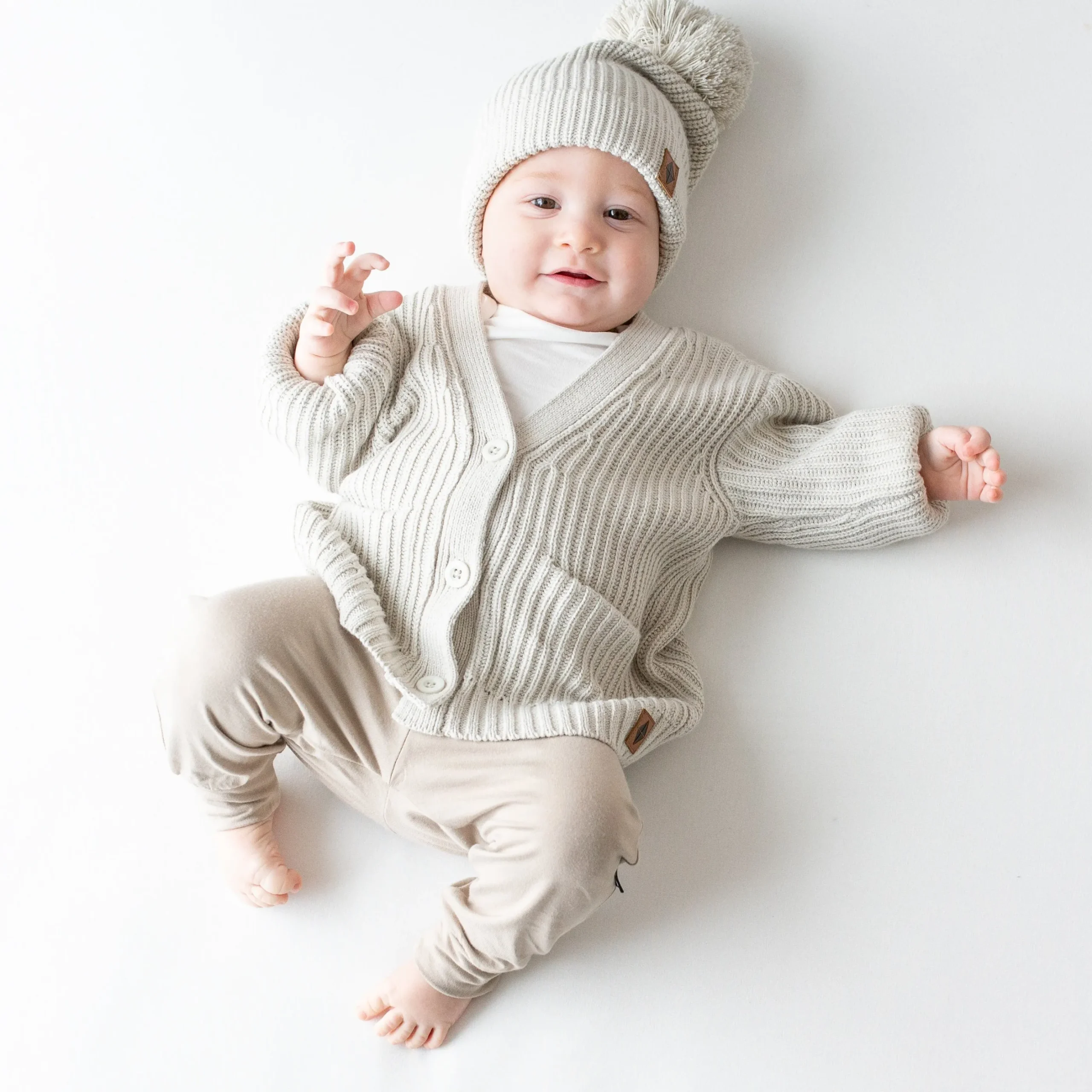 Chunky Knit Oversized Cardigan in Oat