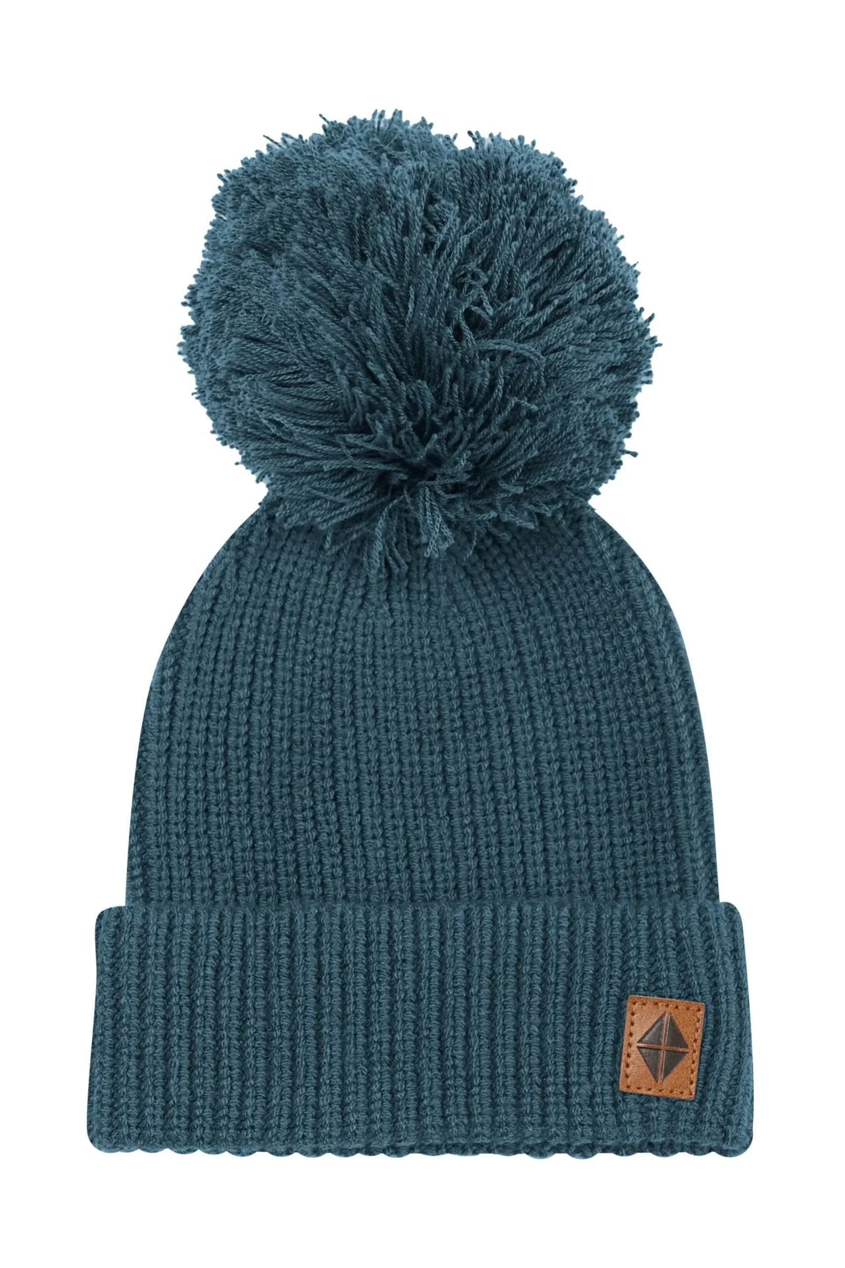 Chunky Knit Pom Beanie in Atlantic