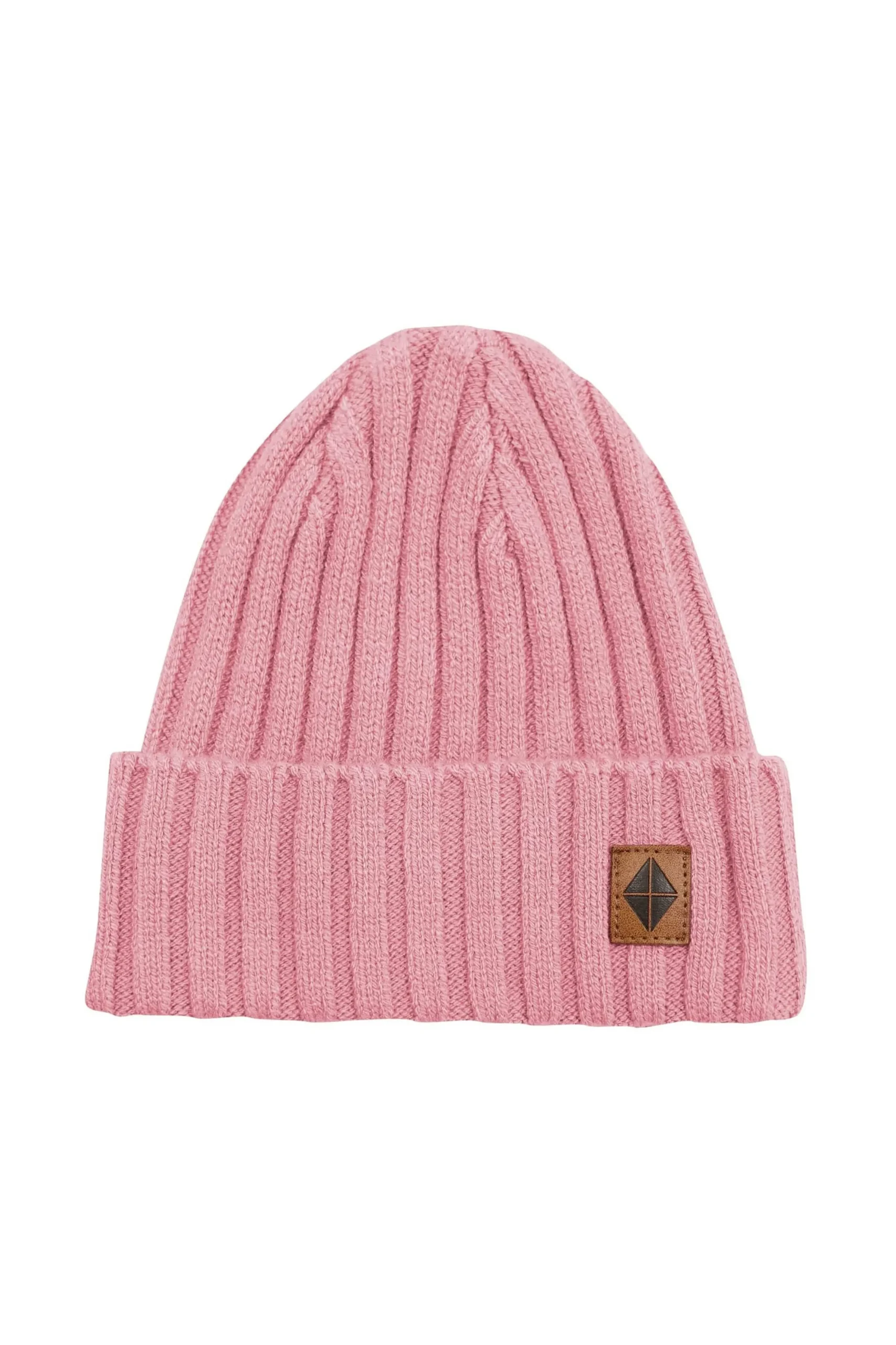 Chunky Knit Ribbed Beanie in Apple Blossom