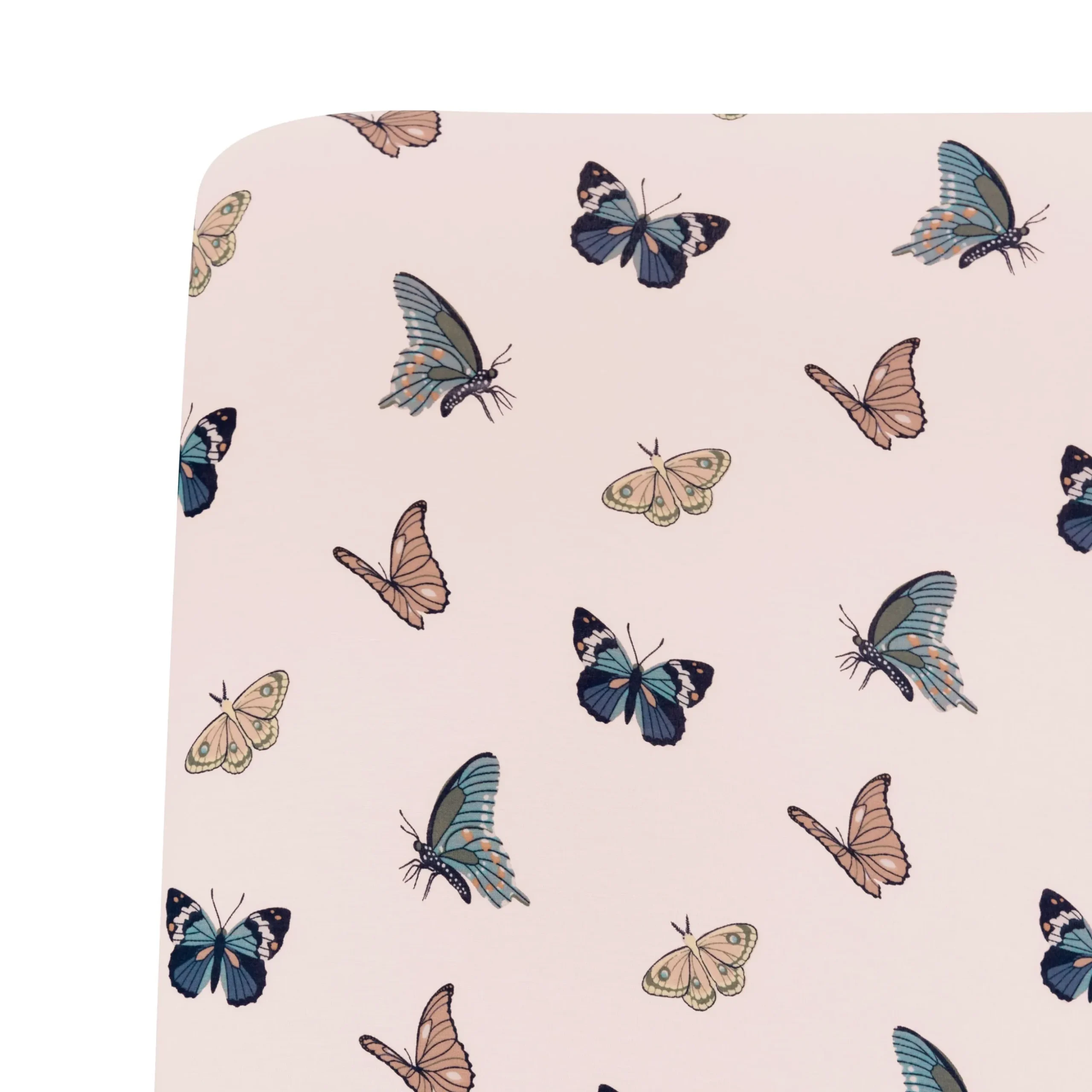 Crib Sheet in Blush Butterfly
