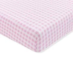 Crib Sheet in Gingham Thistle