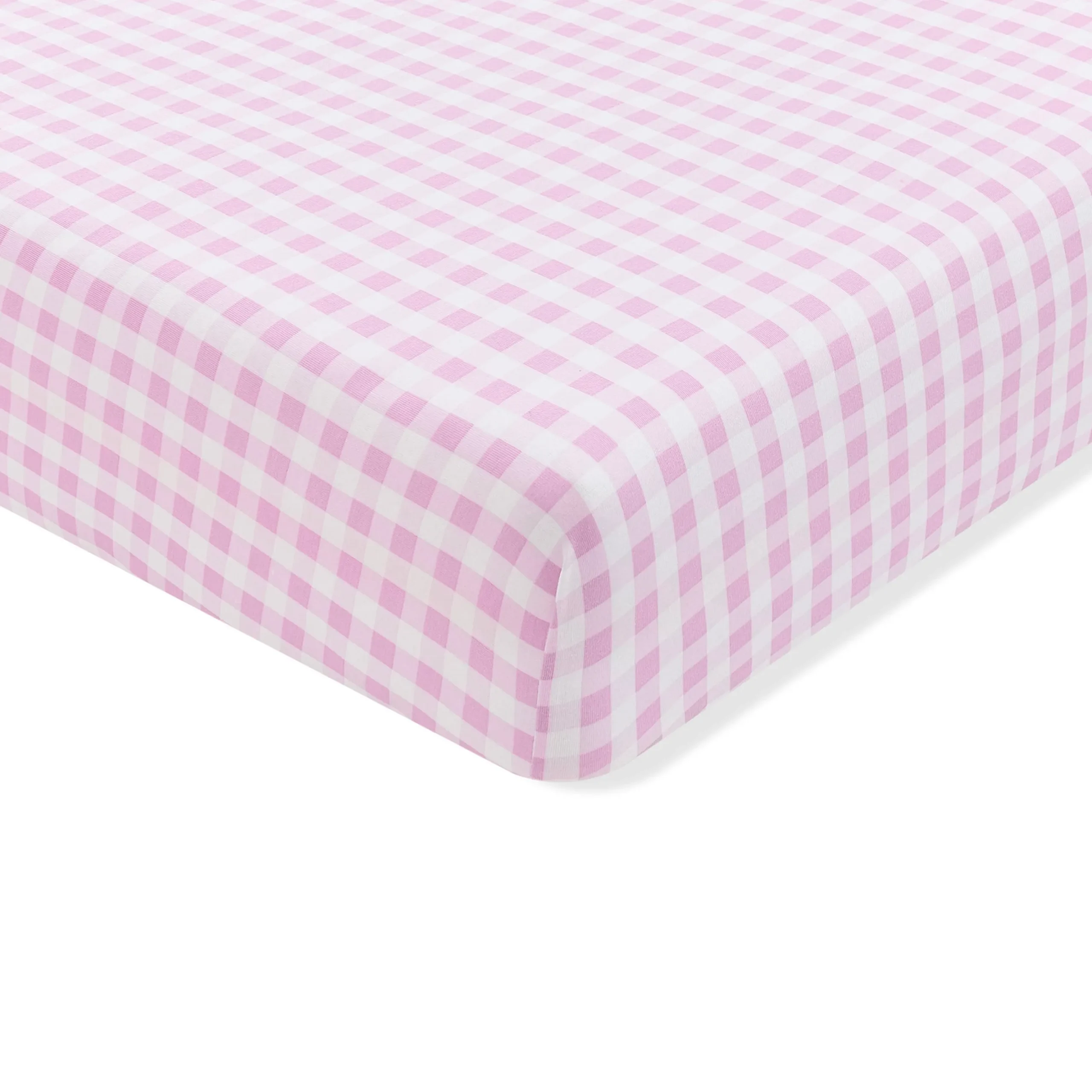 Crib Sheet in Gingham Thistle