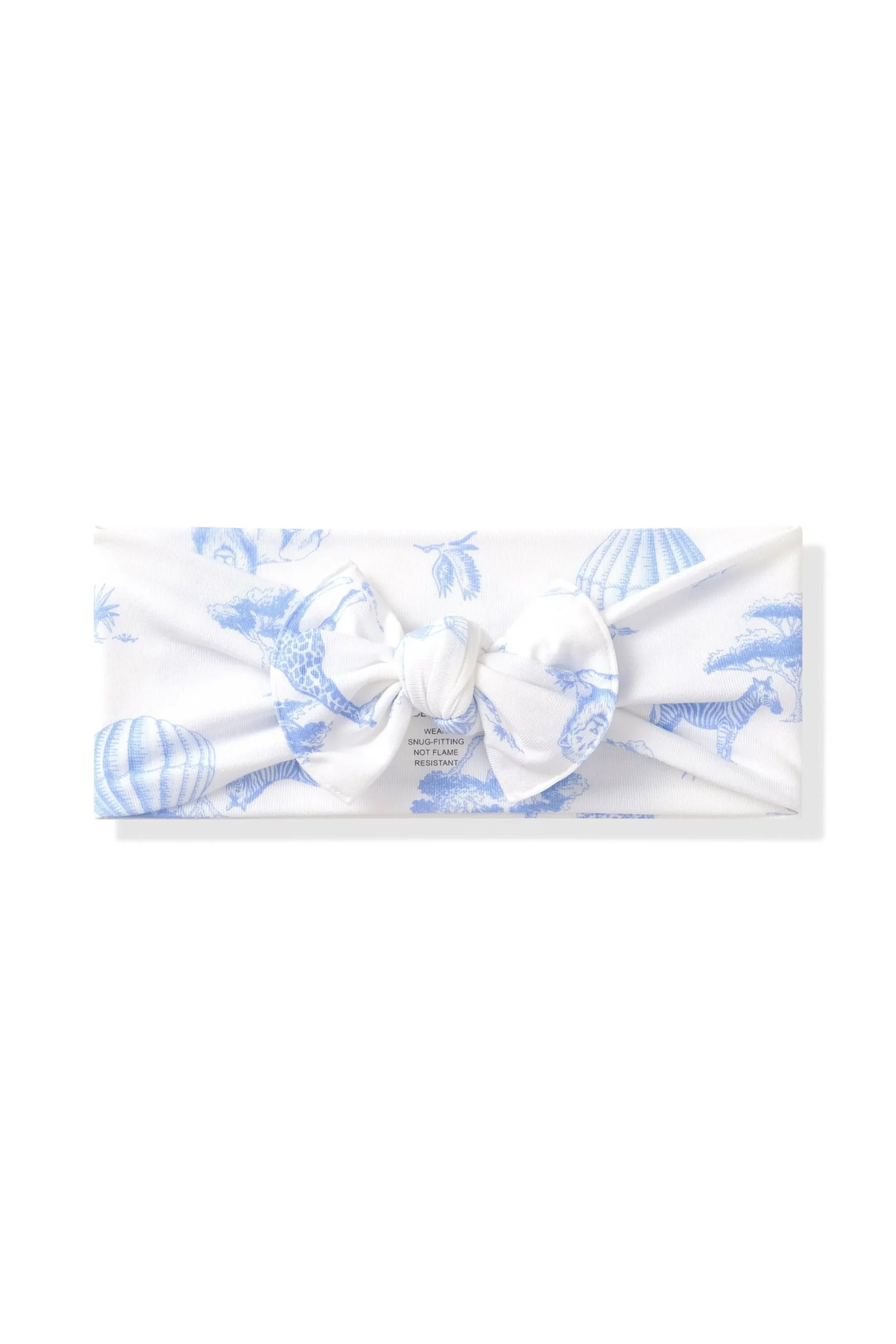 Knotted Bow Headband in Toile Safari