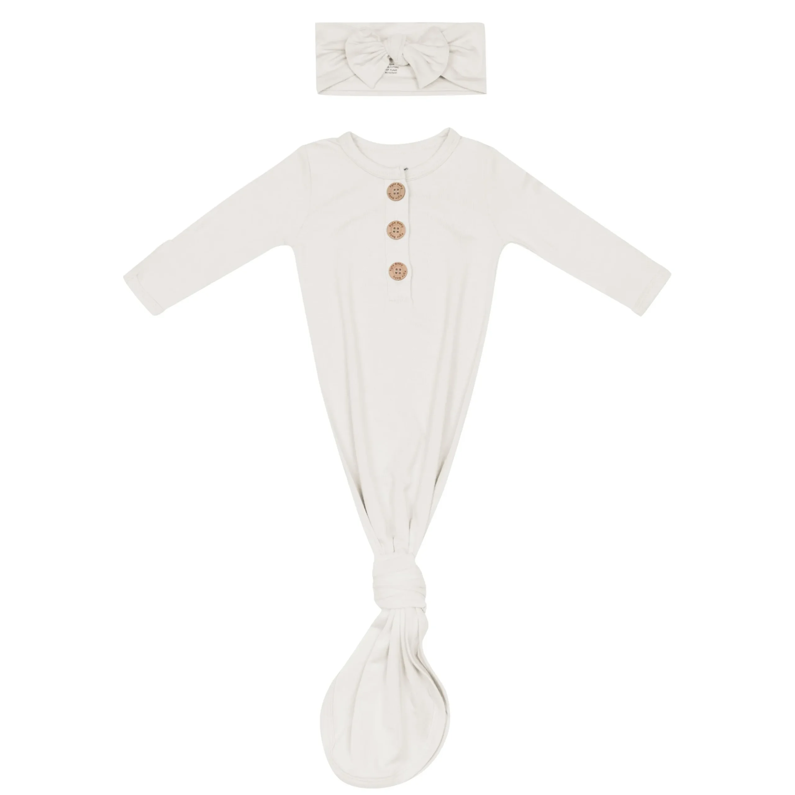 Knotted Gown with Bow Set in Oat