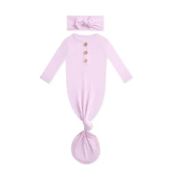Knotted Gown with Bow Set in Thistle