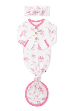 Knotted Gown with Bow Set in Toile Ballet