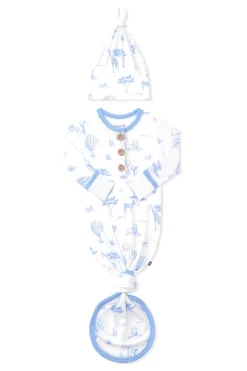 Knotted Gown with Hat Set in Toile Safari