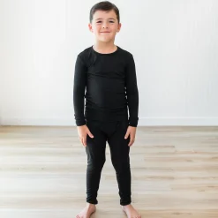 Long Sleeve Pajamas in Midnight