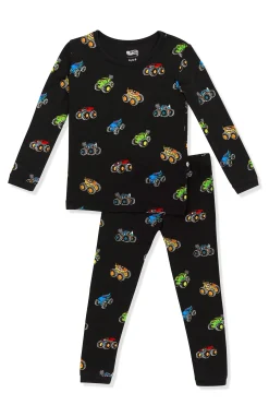 Long Sleeve Pajamas in Monster Truck