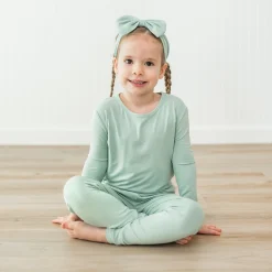 Long Sleeve Pajamas in Sage