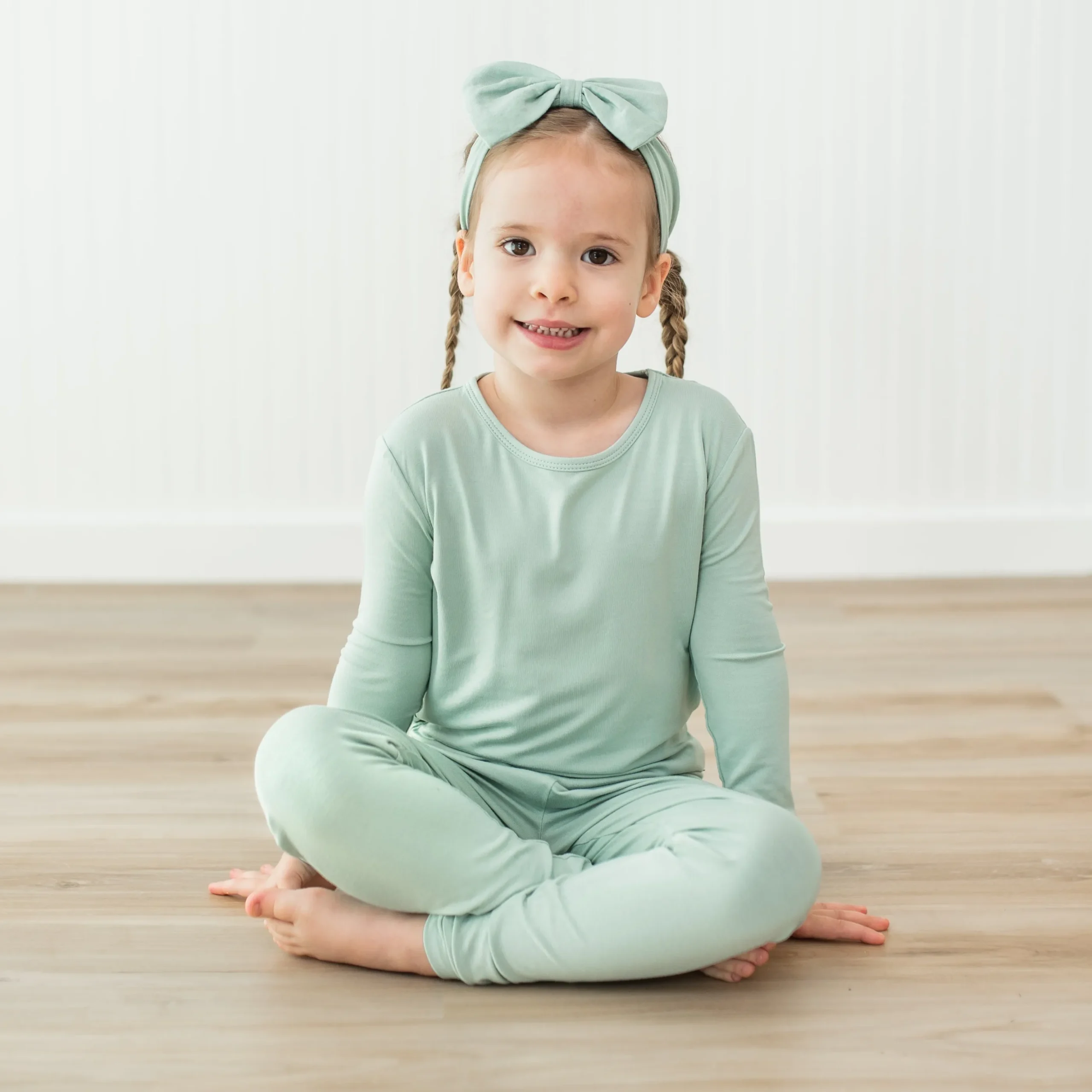 Long Sleeve Pajamas in Sage
