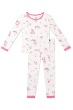 Long Sleeve Pajamas in Toile Ballet