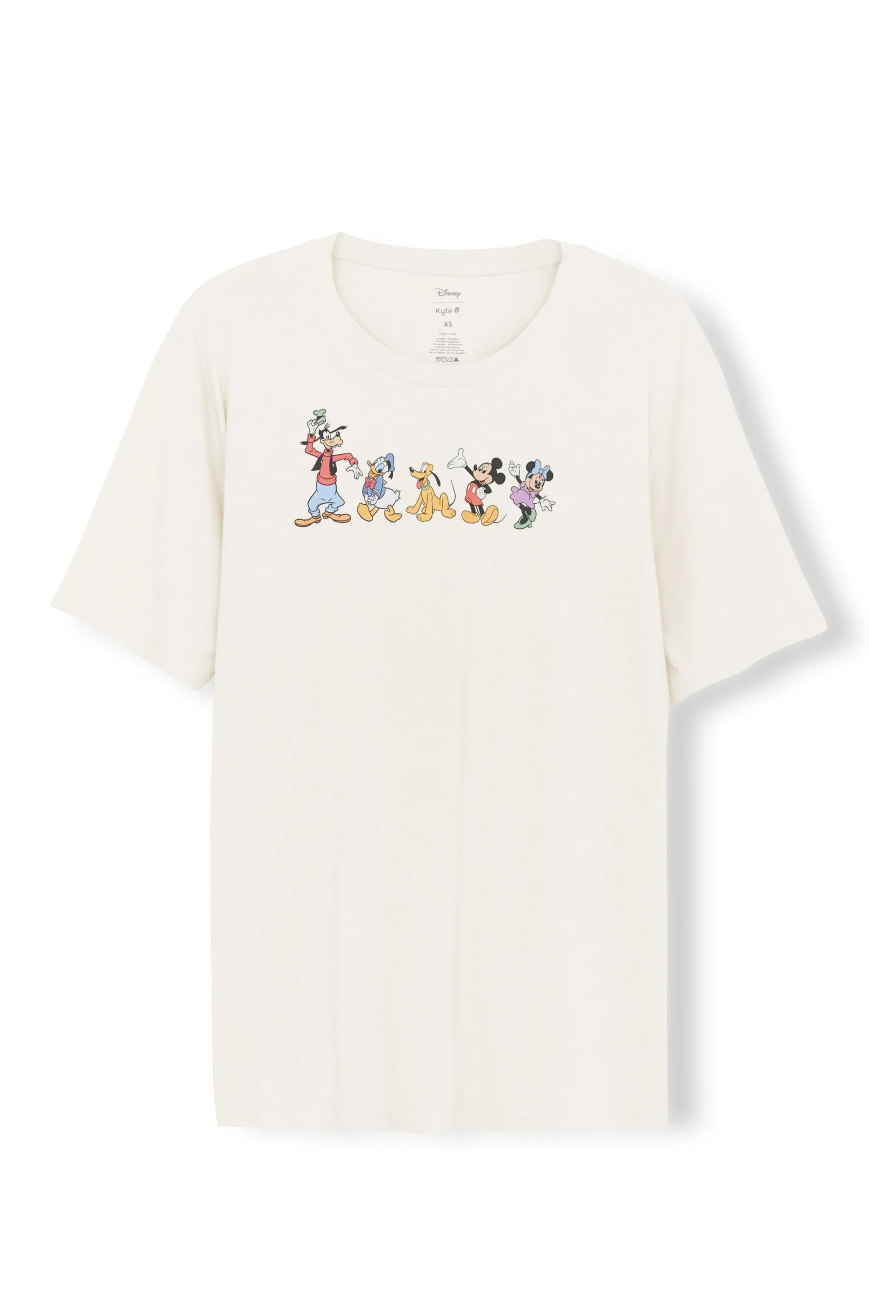 Men's Crew Neck Tee in Mickey and Friends on Ecru