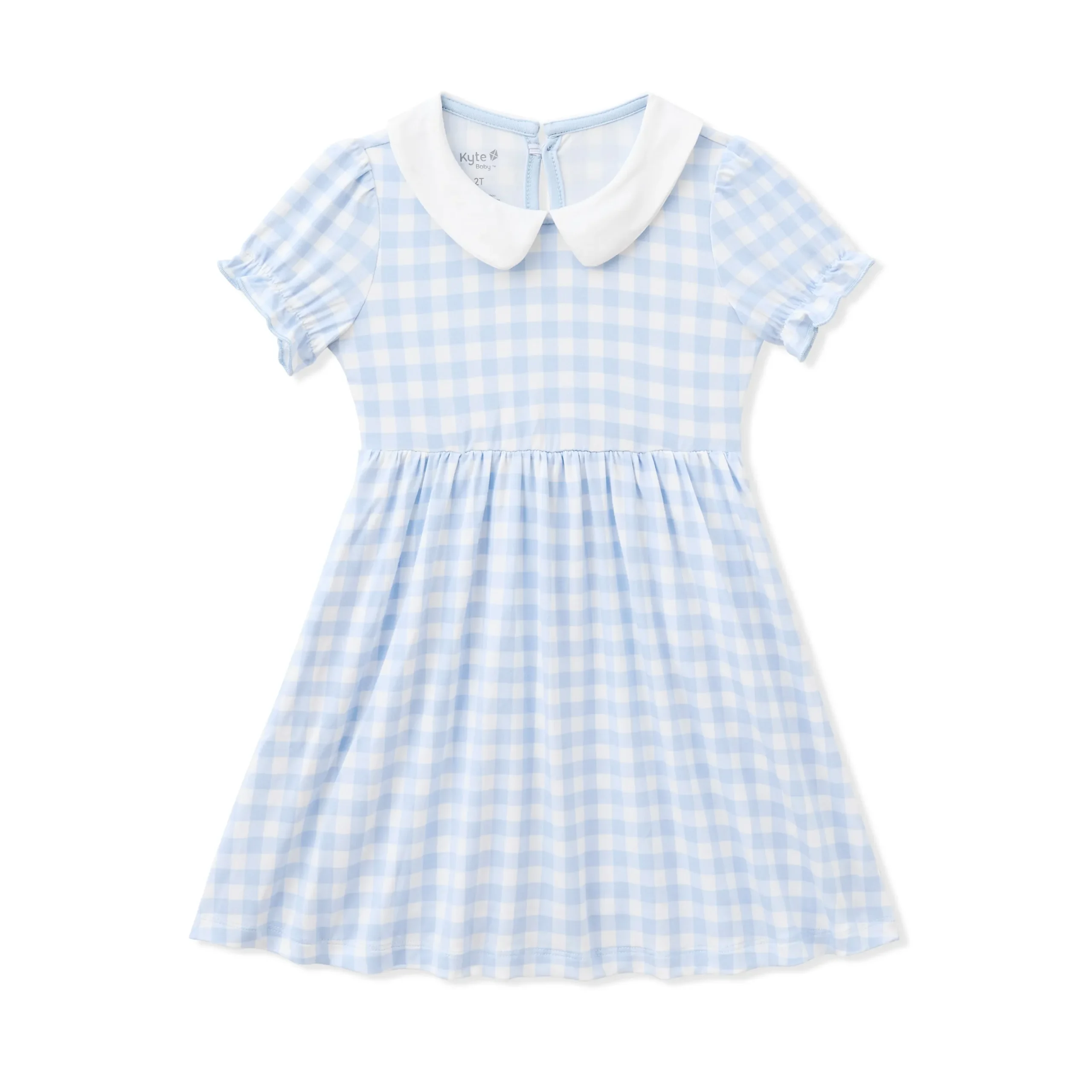 Peter Pan Collar Dress in Gingham Breeze