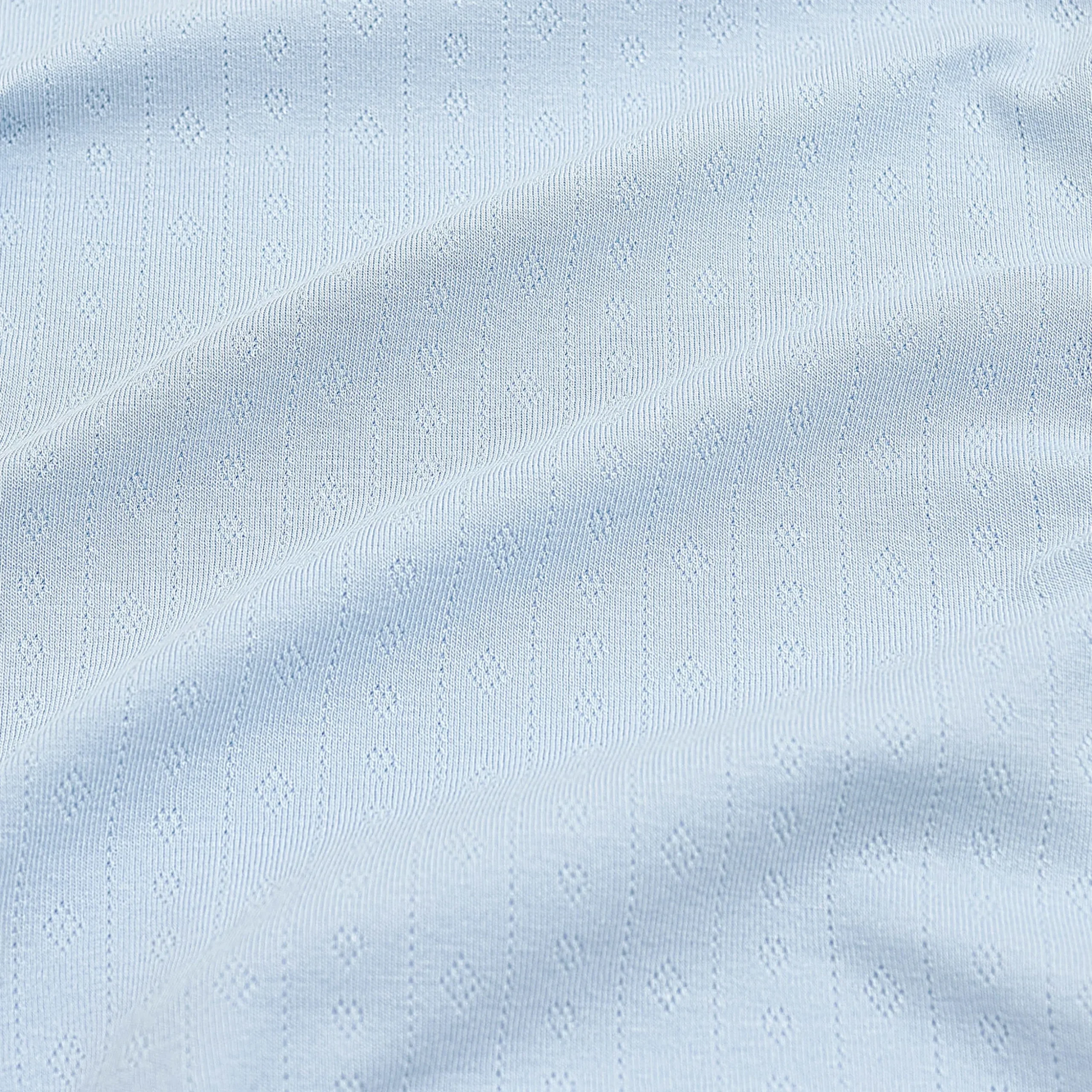 Pointelle Short Sleeve Set in Breeze