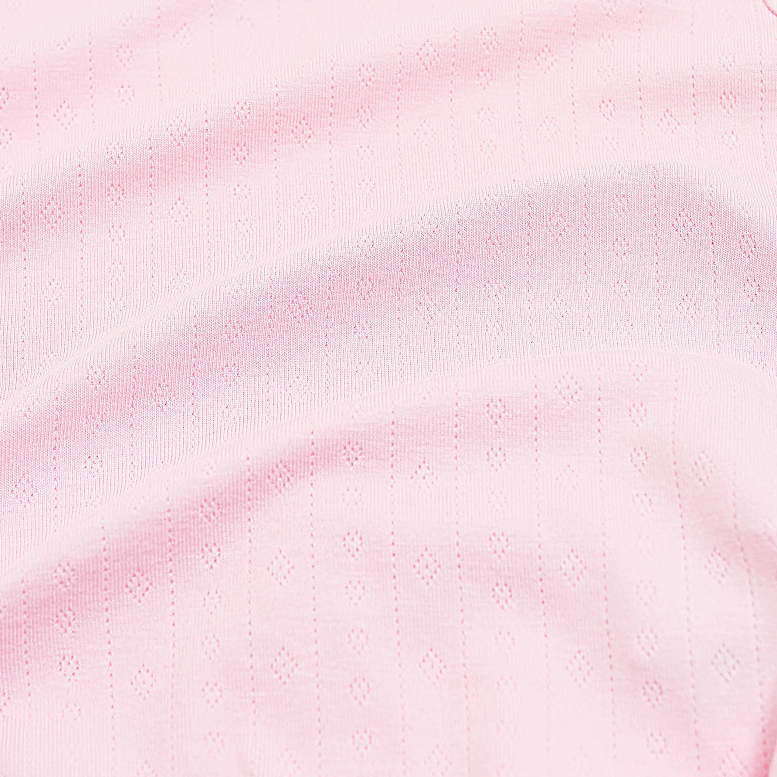 Pointelle Short Sleeve Set in Sakura