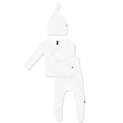 Pointelle Take Me Home Set with Cap in Sweet Pink Bow