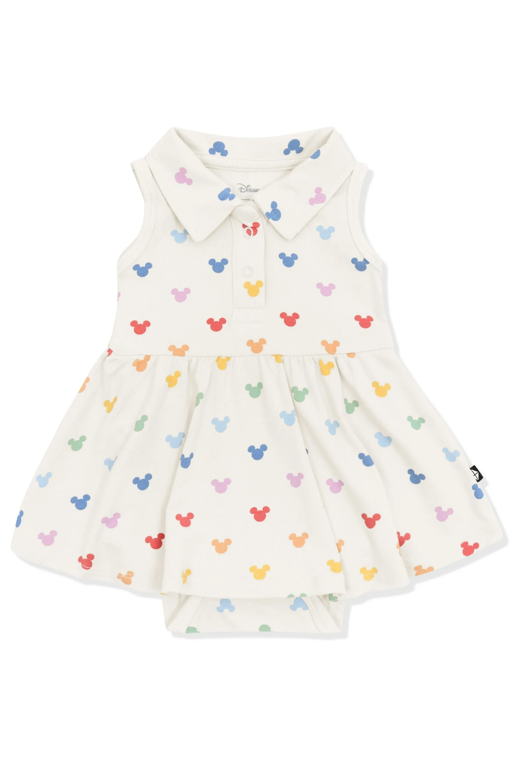Polo Bodysuit Dress in Pastel Mickey Mouse