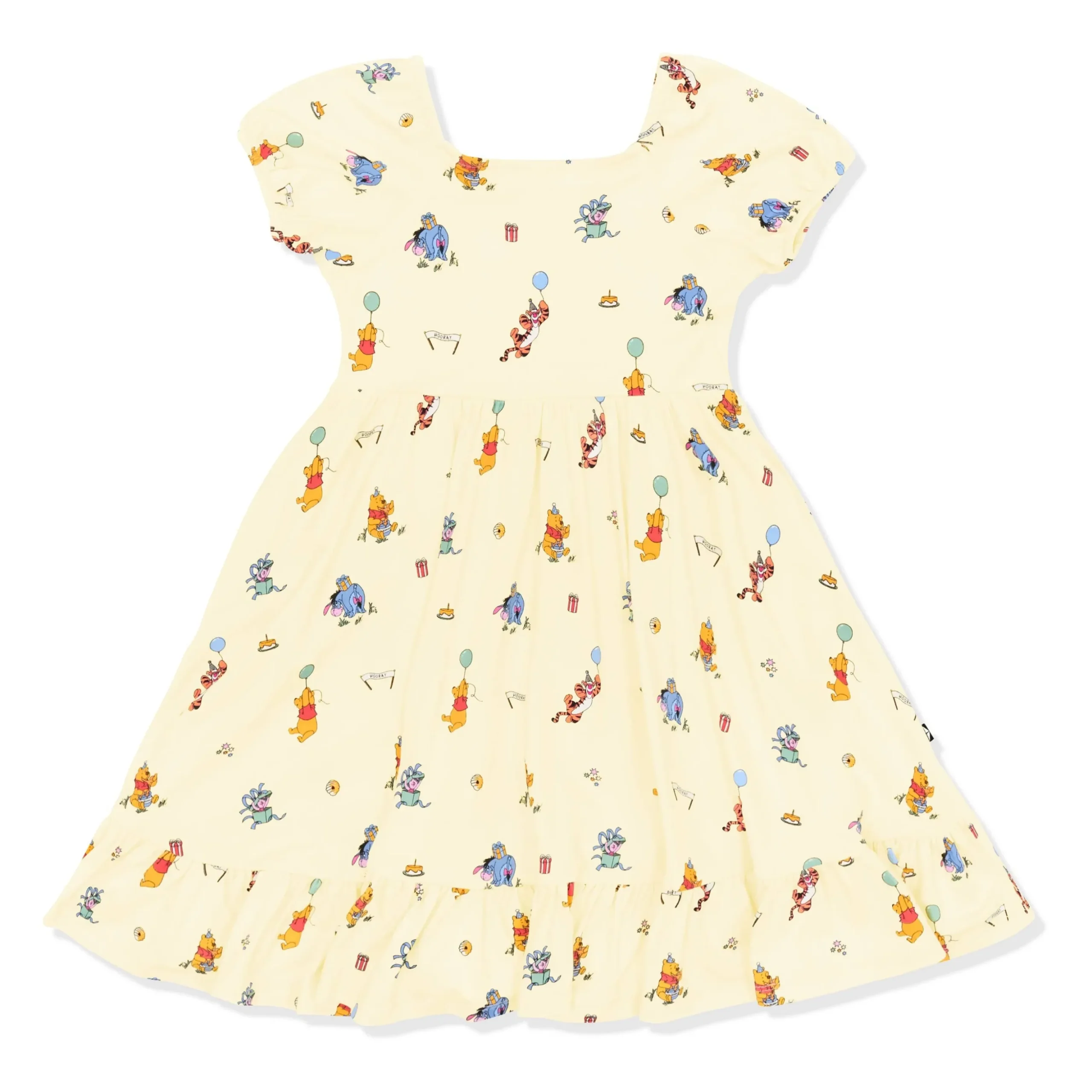 Puff Sleeve Twirl Dress in Winnie the Pooh Celebration