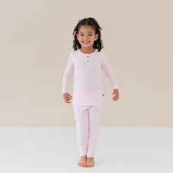 Ribbed Henley Set in Sakura