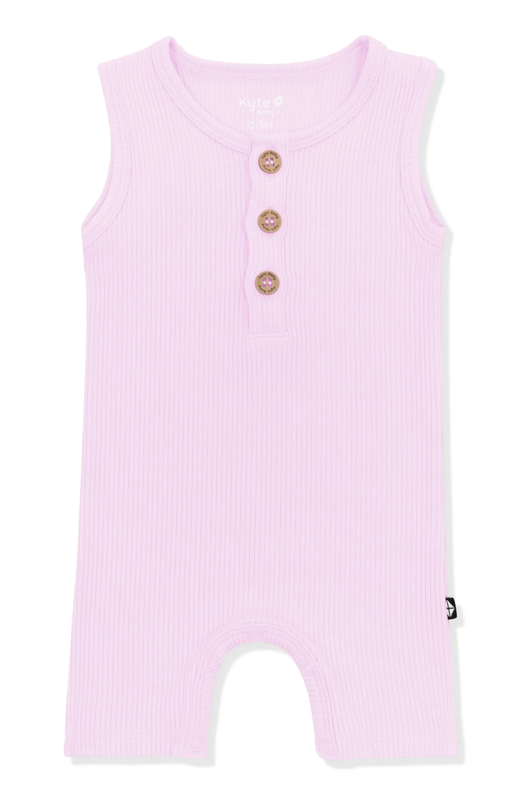 Ribbed Sleeveless Shortall in Thistle