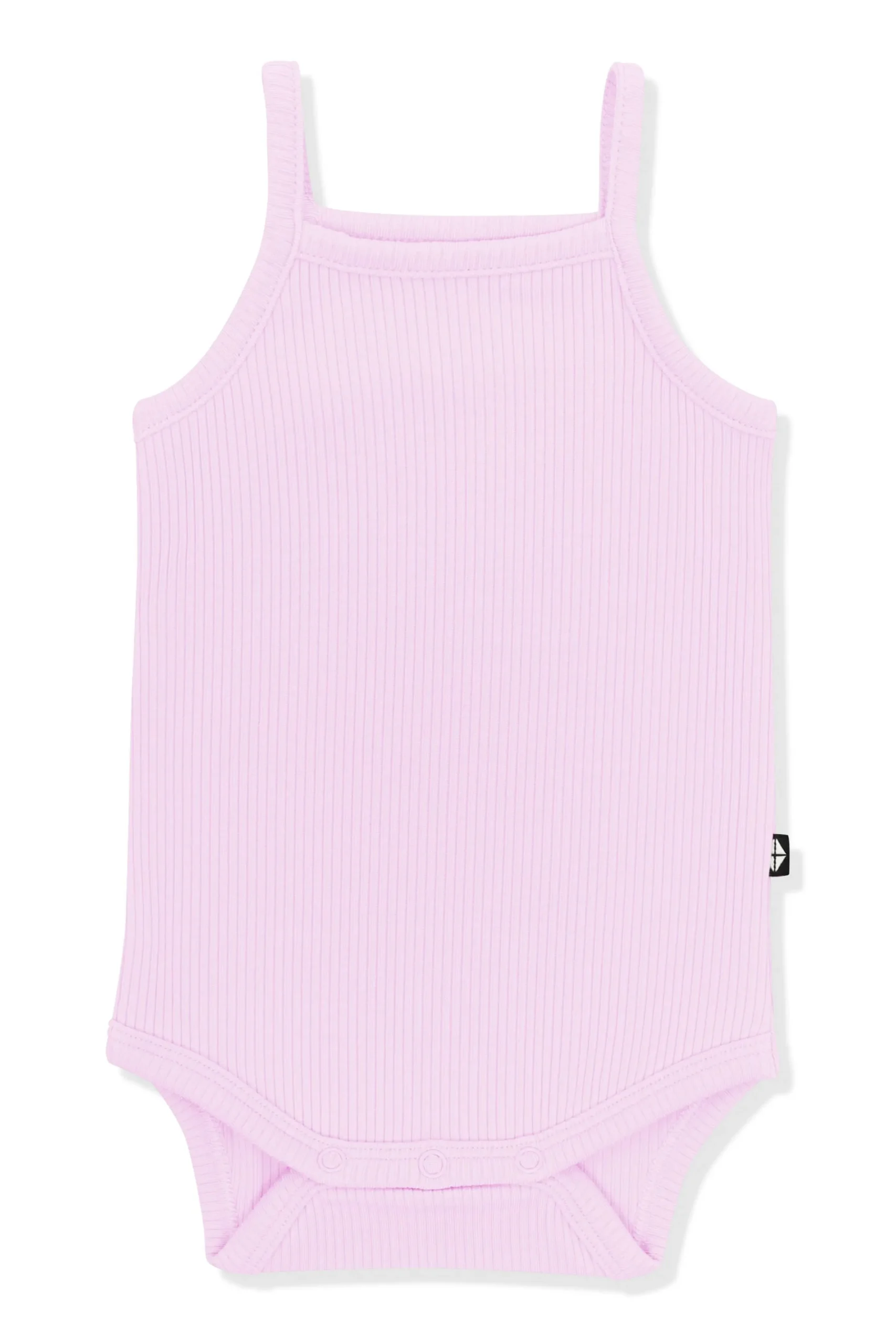 Ribbed Spaghetti Strap Bodysuit in Thistle