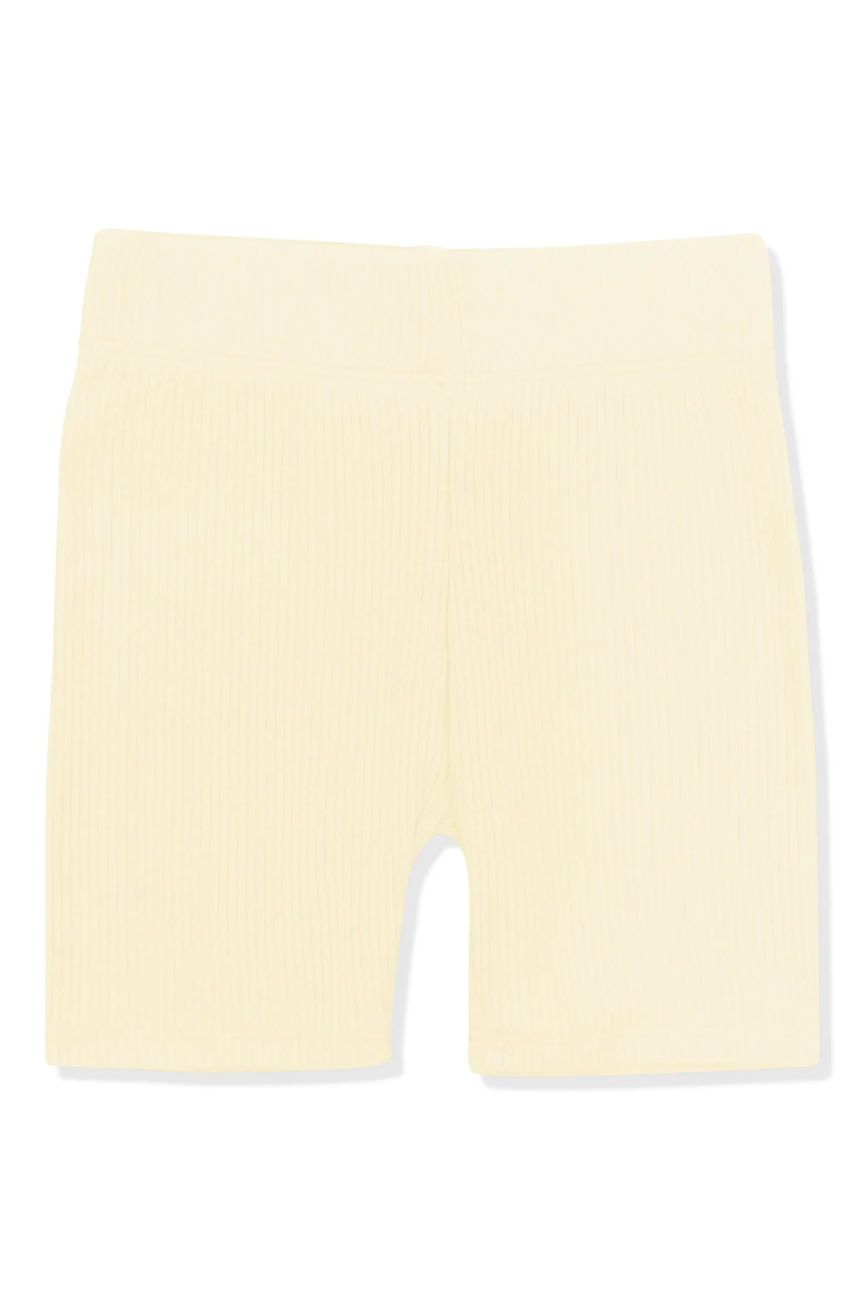 Ribbed Toddler Biker Shorts in Chamomile