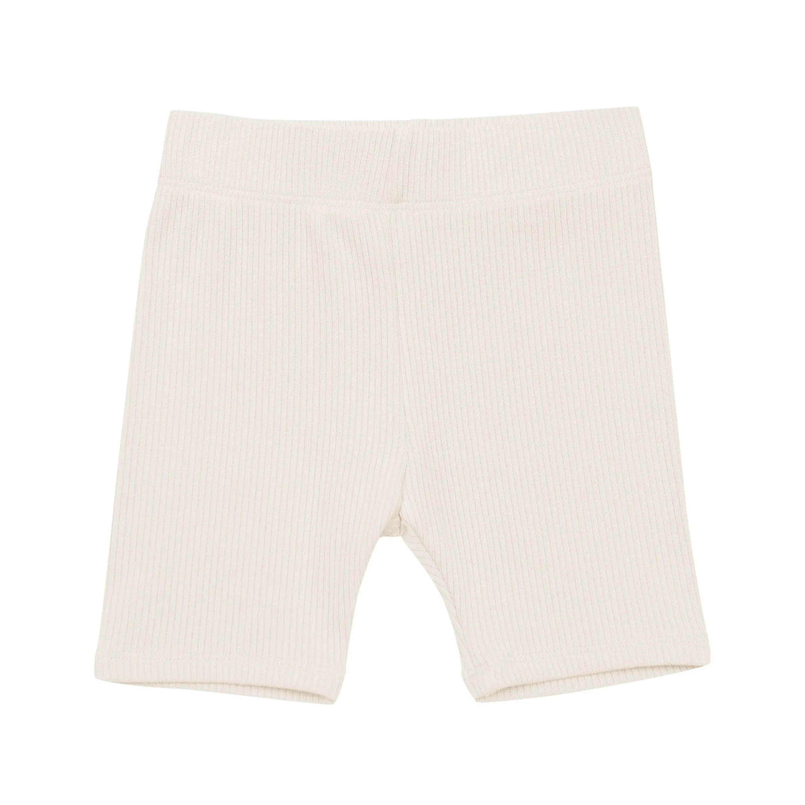 Ribbed Toddler Biker Shorts in Oat
