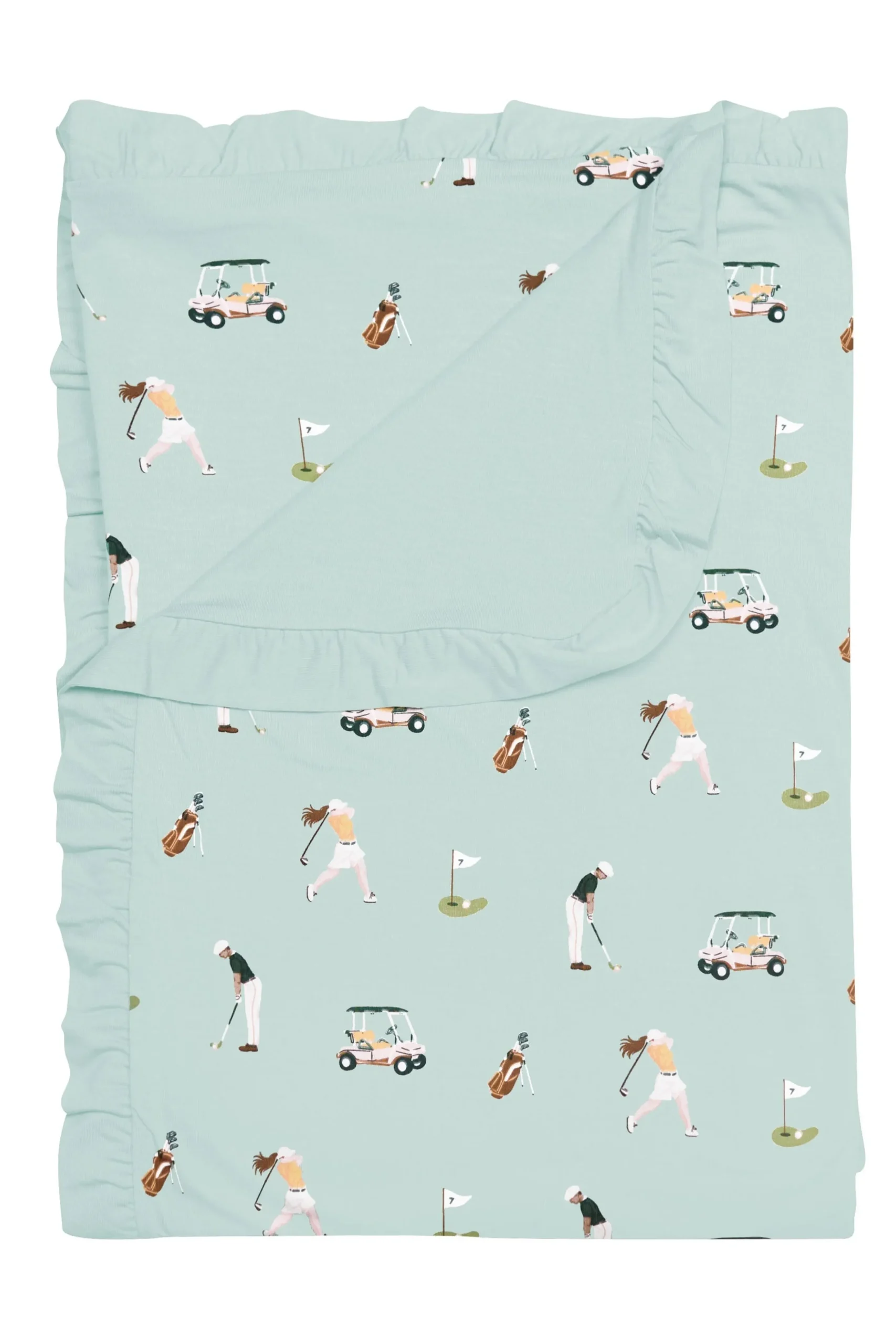 Ruffle Toddler Blanket in Golf 0.5