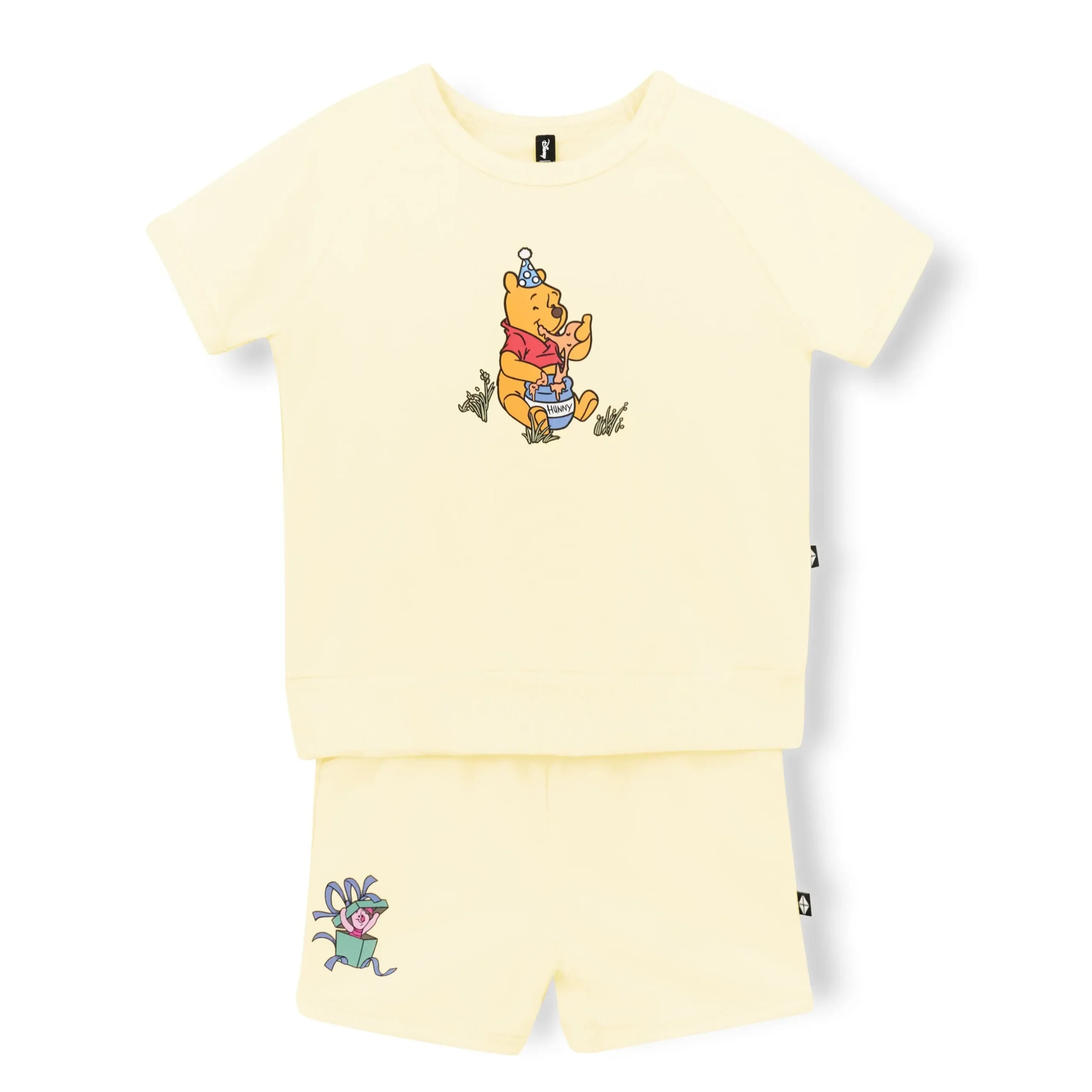 Short Sleeve Jogger Set in Winnie the Pooh on Chamomile