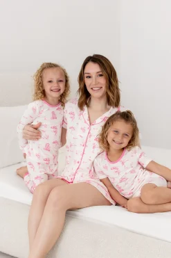 Short Sleeve Pajamas in Toile Ballet