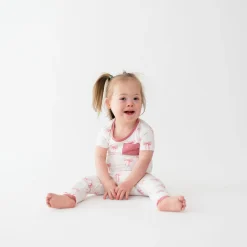 Short Sleeve with Pants Pajamas in Bow