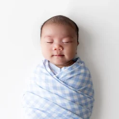 Swaddle Blanket in Gingham Breeze