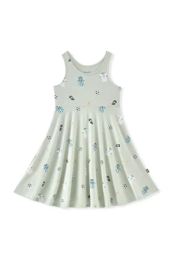 Tank Twirl Dress in Soccer