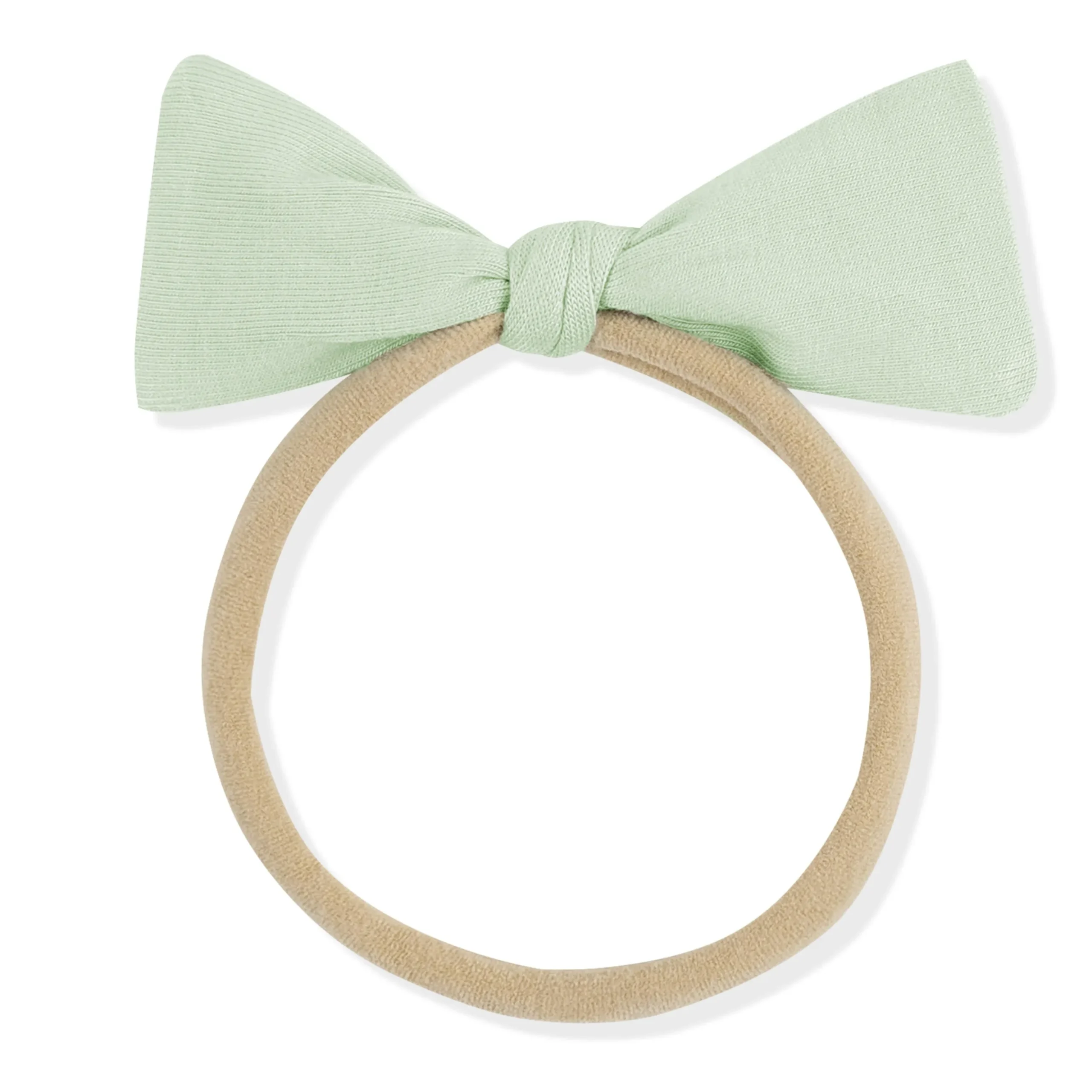 Tiny Nylon Bow in Basil