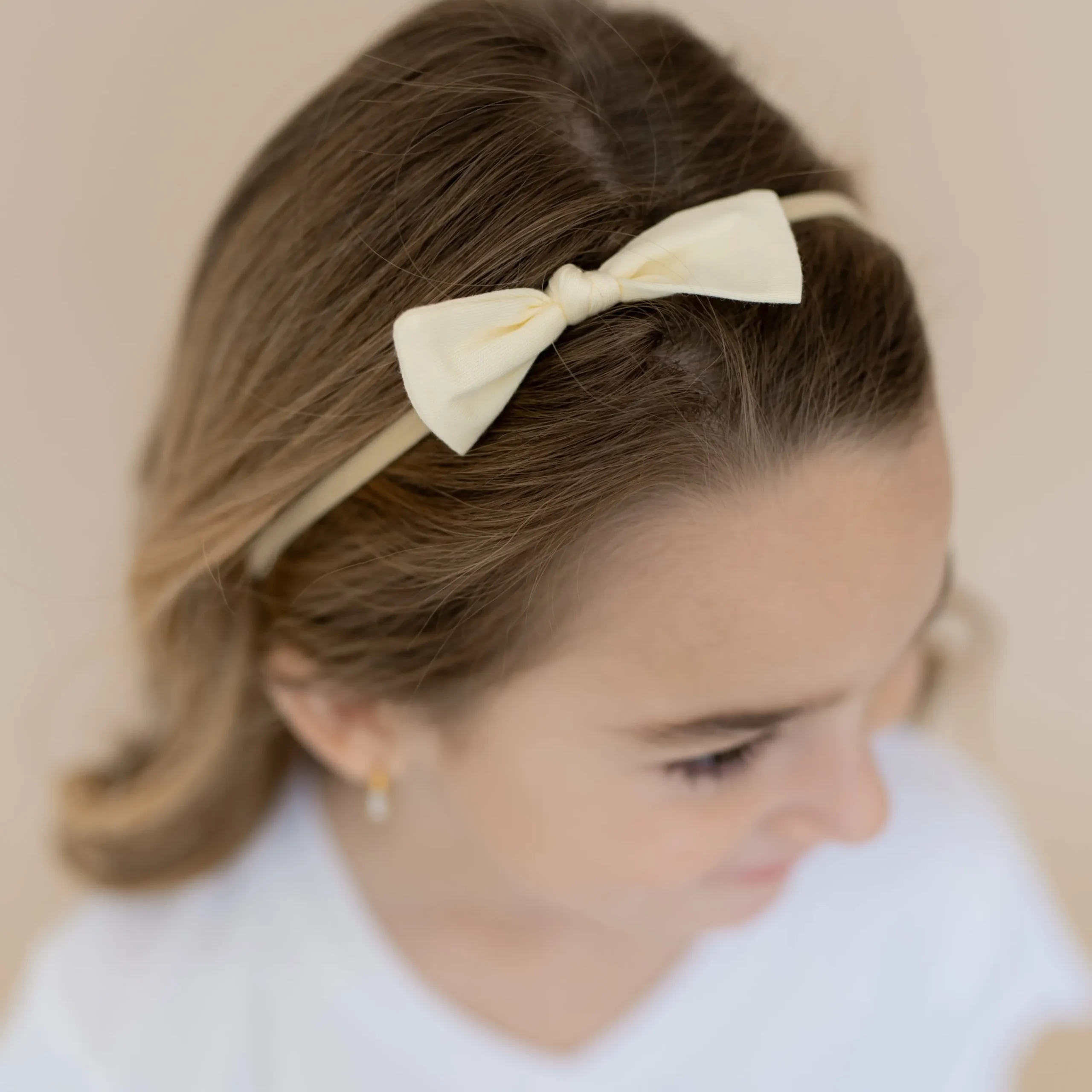 Tiny Nylon Bow in Chamomile
