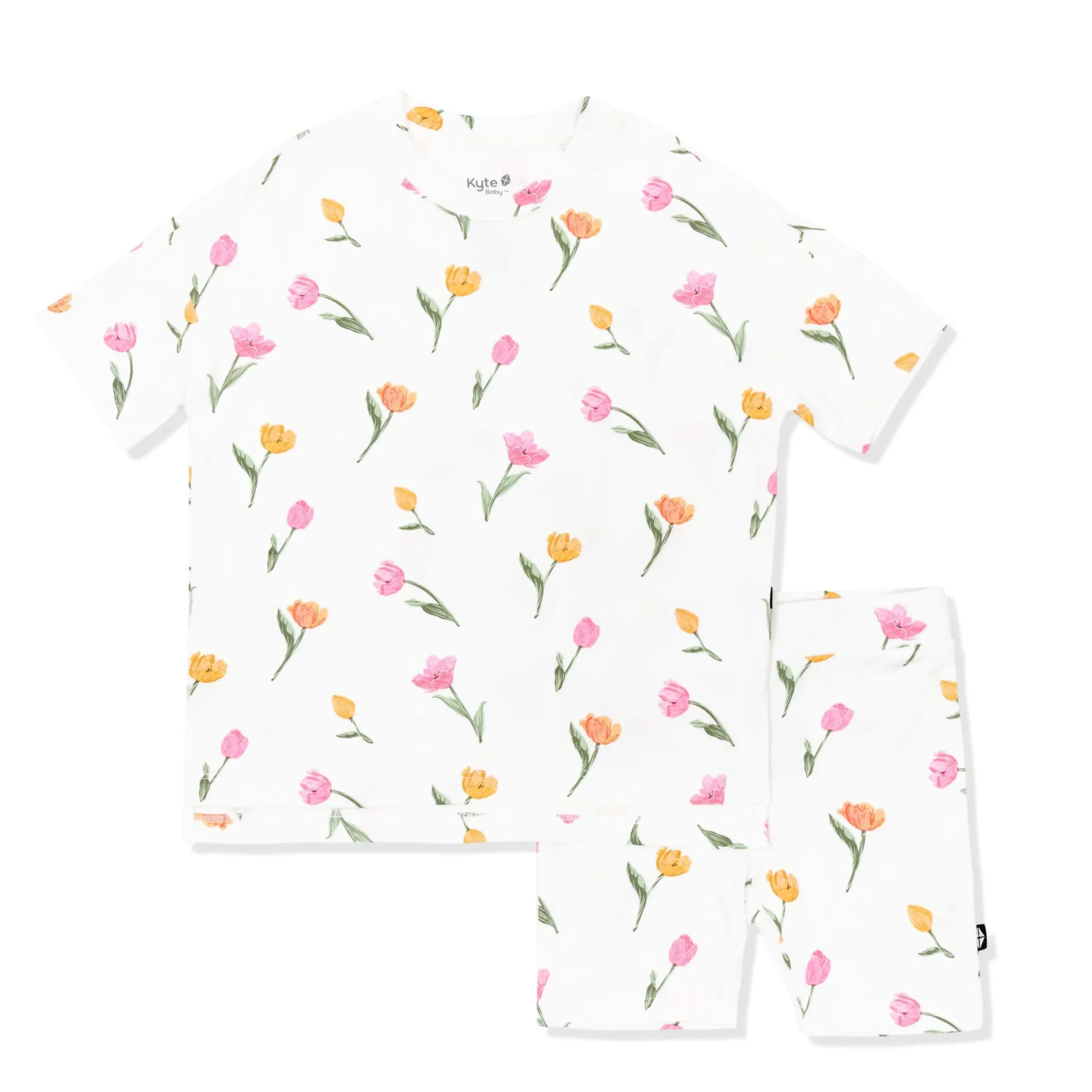 Toddler Biker Short Set in Tulip