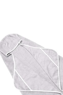 Toddler Hooded Bath Towel in Storm with Cloud Trim