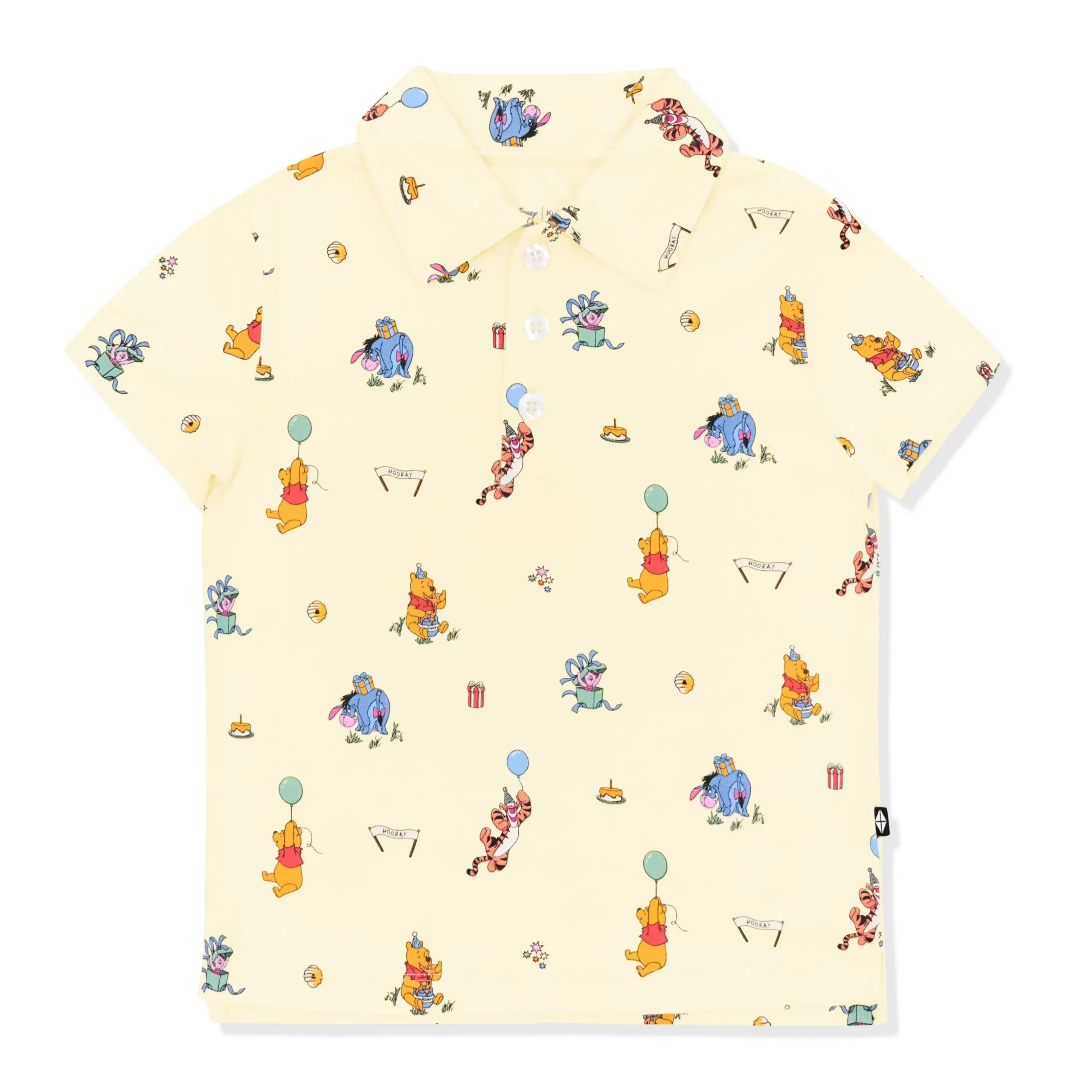 Toddler Short Sleeve Polo in Winnie the Pooh Celebration