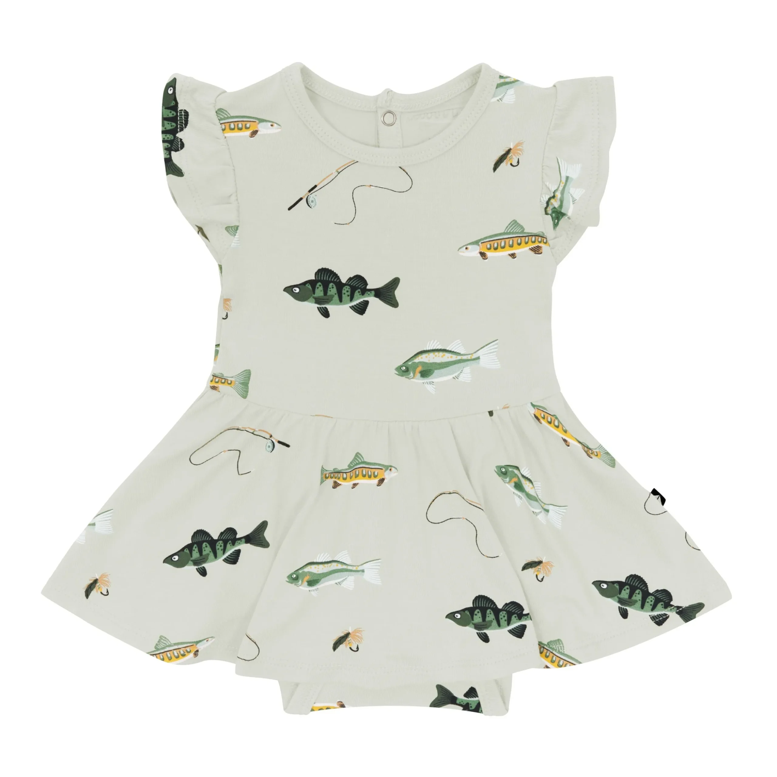 Twirl Bodysuit Dress in Fishing