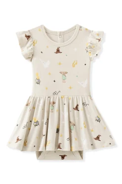 Twirl Bodysuit Dress in Starry Icon