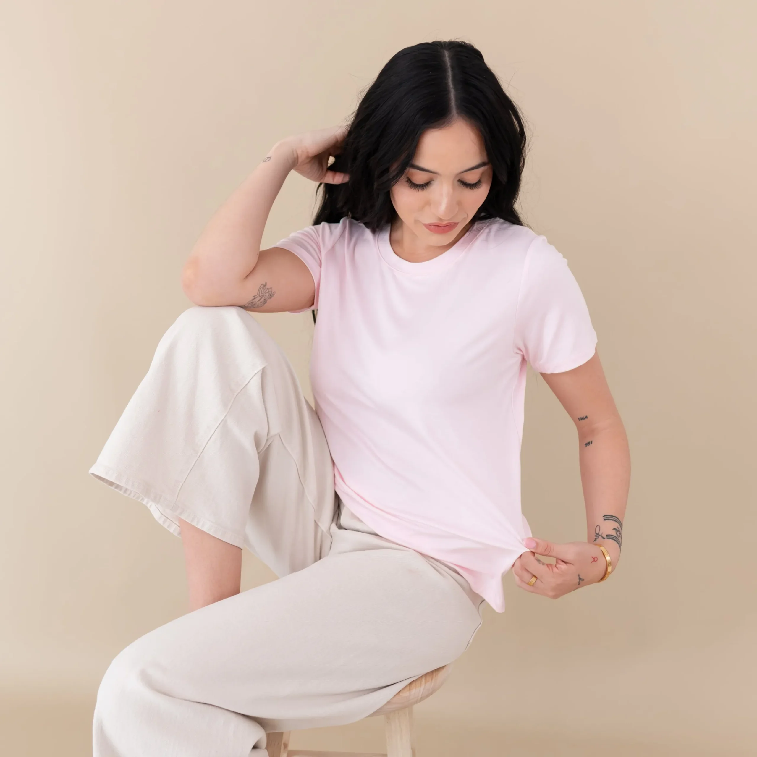 Women's Crew Neck Tee in Sakura