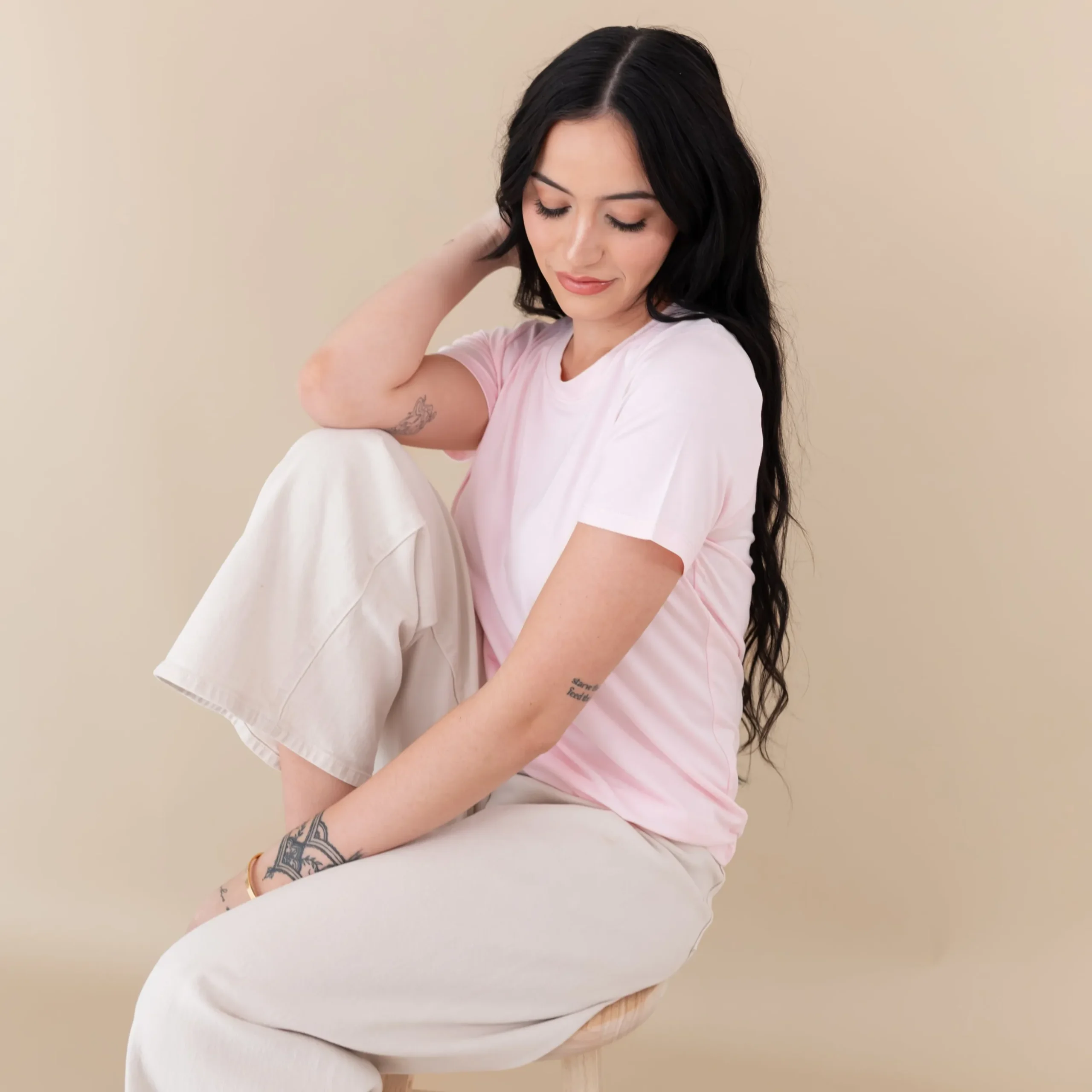 Women's Crew Neck Tee in Sakura
