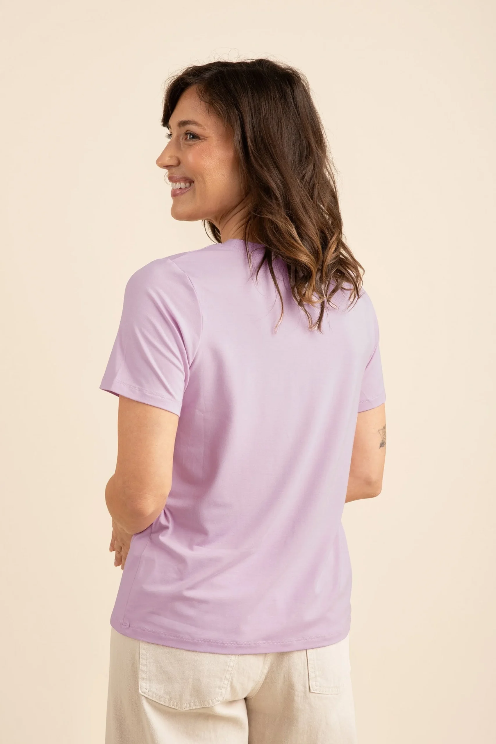 Women's Crew Neck Tee in Thistle