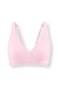 Women's Cross Front Bralette in Peony