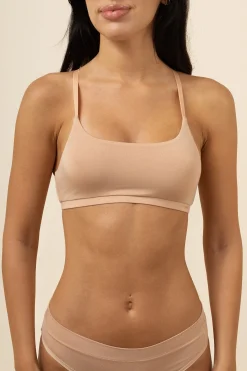 Women's Scoop Neck Bralette in Chai