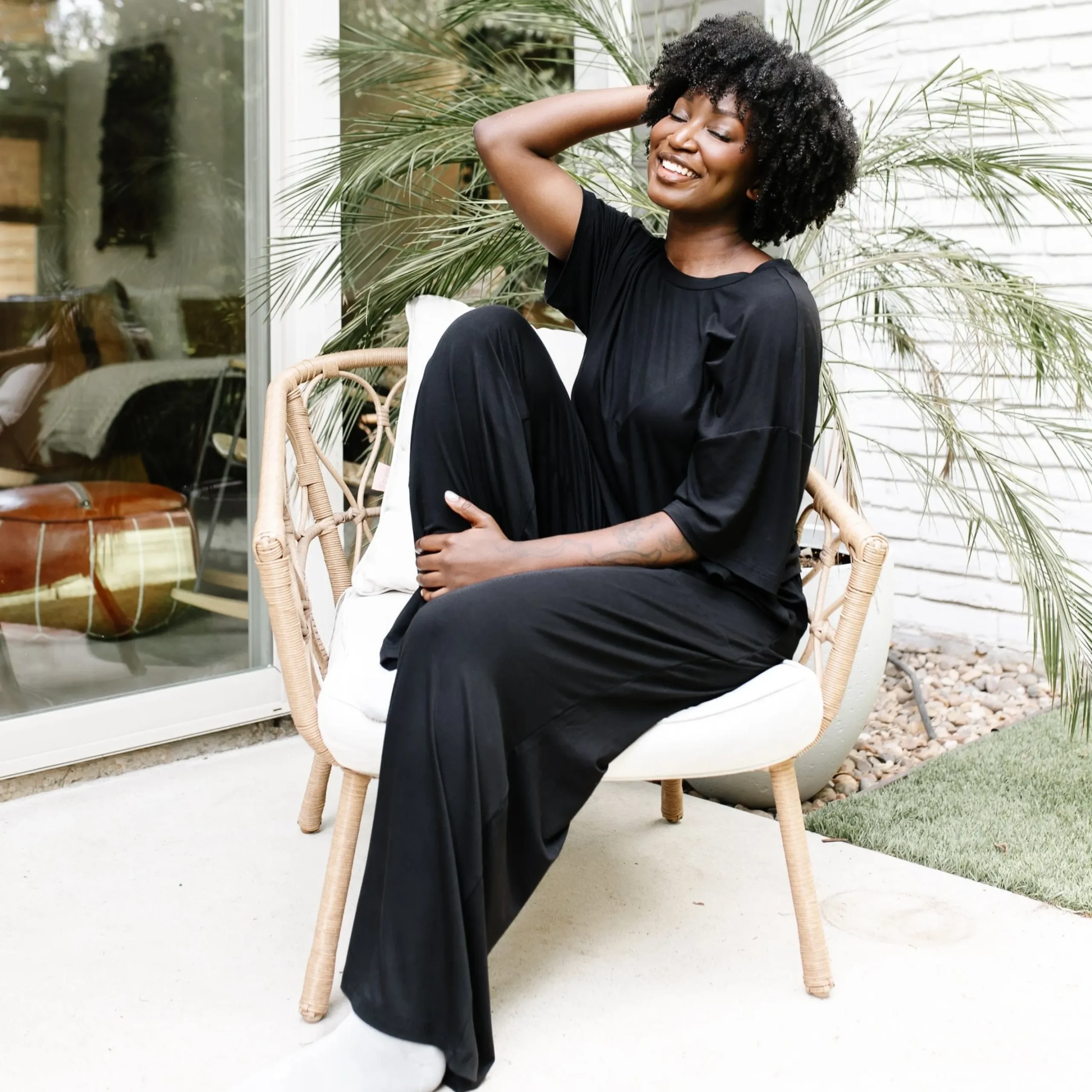Women's Wide Leg Pant in Midnight